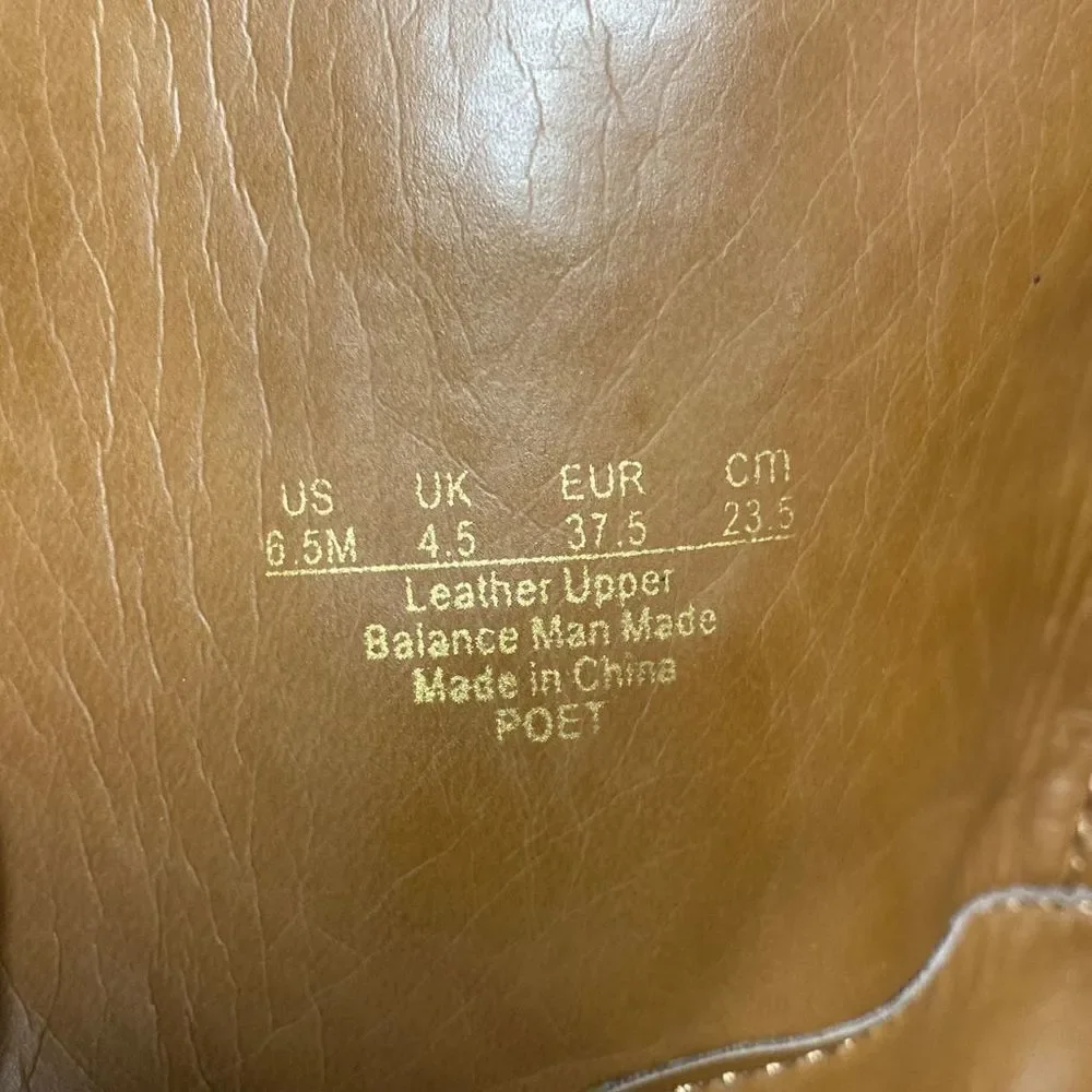 Franco Sarto Pebbled Tan Leather Tall Riding Boot Size 6.5